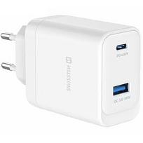 Swissten Travel Charger Core Gan USB-C PD 45W / USB-A QC 18W QC 22071330