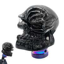 Car Shift Knob Cover Alloy Acrylic Car Shifter Cover In Skull Shape Ergonomic Gear Shift Accessories Decorative Sturdy Stable