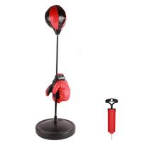Adjustable Height Kids Punching Ball Bag Speed Boxing Sports Set Fighting Game With Gloves balta