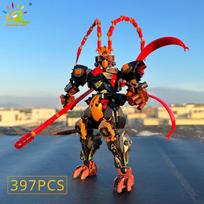 Black SunWuKong Warrior Mech Robot Building Blocks MOC Action Figure Brick Children City Construction Display Toys WITH BOX