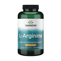 SWANSON, L-argininas, 500 mg, 200 kaps.