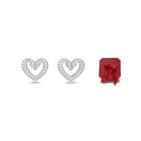 Swarovski Una Širdelės formos Išskirtiniai Rodžiu dengti Auskarai Moteriški auskarai 5625535 Box+Shopping Bag