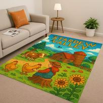 Retro Pixel Game Stardew Valley Farm Map living Room Non-Slip Area Rug Soft Carpet for Bedroom Playroom Sofa,Home Decor Doormat 40x60cm