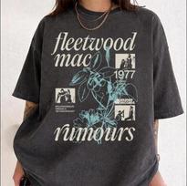 Fleetwood Mac Rumours 1977 m. Vintažiniai grupės marškinėliai L