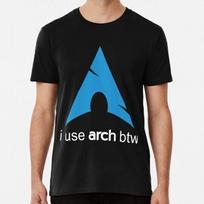 I Use Arch Btw Linux Size Premium T Shirt M 2XL S įvairiaspalvis