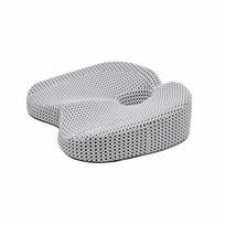 Comfort Slow Rebound Foam Seat Cushion Breathable Anti-Slip Car Seat Cushion Hollow Out Soft Seat Mats Orthopedic Mats Car Seat pilka