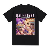 Ballerina Cappuccina Funny Italian Brainrot Meme Graphic T Shirt Men Women Clothing Fashion Loose T Shirts Casual Cotton T-shirt S įvairiaspalvis