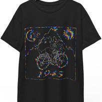 Trippy Cycling T Shirt Psychedelic Mountain Ride Graphic Tee S įvairiaspalvis
