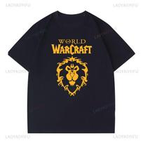 Gamer Clothes World of Warcraft T Shirt Woman Top Murloc Park Cotton Shirts Polyester Material Cheap Men Shirt O-Neck Streetwear S įvairiaspalvis