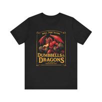 Funny DnD Gym T Shirt, Dungeons and Dragons Workout T-Shirt, Retro Vintage Dungeon Master Gift S įvairiaspalvis
