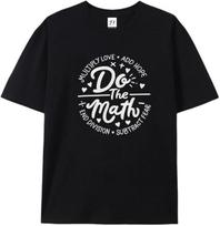 Womens Math Teacher Shirts Do The Math Teaching Letter Print Tshirt Math Teacher Life Inspirational Tee Tops Black S įvairiaspalvis