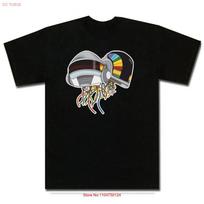Daft punk T Shirt vintage Washed Versatile designer clothes graphic fashion Stylish homme Top For Everyday Wear Stretched S įvairiaspalvis