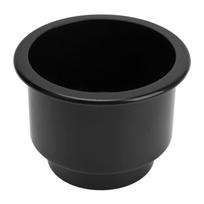 Easy Clean Black Cup Holder Drain Hole Smooth Surface Recessed Drink Holder White Insert Drink Holders Truck Use juoda