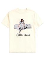 Billie Eilish When We All Fall Asleep Printed Casual Fashion Summer Tshirt Unisex and Women Loose Oversized Retro Cotton Tshirt S