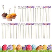 100pcs Easter Bunny Cocktail Picks Cake Toppers Party Decorations Easter Toothpicks For Appetizers Sandwiches Cocktails China Mainland