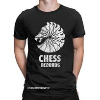 Humorous Chess Records T-Shirts For Men Crewneck Premium Cotton Tops T Shirts Harajuku Tees Classic Tops S įvairiaspalvis