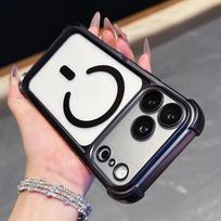 Magnetic Phone Case for Apple IPhone 13 14 15 16 17 Pro Max Plus Protective Cover Bling Acrylic Hard Slim Thin for Magsafe iPhone 15 juoda