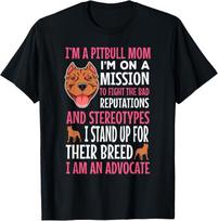Pitbull Mom Pit Bull Terrier Owner Pibble Mama Mother_s Day T-Shirt S įvairiaspalvis