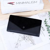Minimalist Women Cow Leather Trifold Wallet, Ultra-Slim Long Wallet with Multi-Card Slots, Versatile Design Coin Pocket Wallet juoda