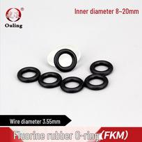 Black FKM O-ring - Inner Diameters: 8-20mm x 3.55mm Thickness ID 8mm (10 pcs)