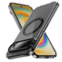 HD-Skaidrus magnetinis telefono dėklas Google Pixel 10 9 8 Pro XL 10PROXL 9ProXL 9A 8A Atsparus smūgiams Magsafe Crystal kietas dangtelis Google Pixel 10 juoda