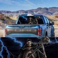 A122 Scythe Grim Reaper Rear Window Car Sticker for SUVs, Sedans, and Pickups 135*36CM