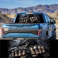 A117 Grim Reaper Skull Rear Window Decal for SUV/Truck/Off-Road Vehicle 135*36CM