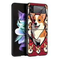 Cute Corgi Dog Hard PC Phone Case For Samsung Galaxy Z Flip 7 6 5 4 Black Cover For Galaxy Z Flip 3 Foldable Shell Fundas Capas for Z Flip 7