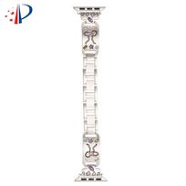 Apple Watch iWatch8 Butterfly Knot Strap with Colorful Diamonds - Compatible with 10th Gen & 9SE Models 38/40/41mm žvaigždžių šviesos spalva