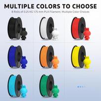 8 Colors PLA Plus 3D Printer Filament Bundle, 1.75mm, 250g Spools, High Accuracy +/-0.02mm United States