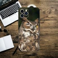Bird Owl Cute Phone Case For iPhone 16,15,14,13,12,11,XS,XR,X,8,7,Pro,Max,Plus,mini Silicone Black Cover iPhoneX