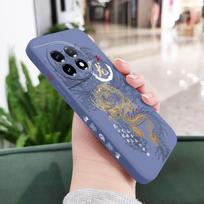 Flying Dragon Phone Case For Oneplus 12 12R 11 11R 10 10R 10T 9R 9RT 9 8T 8 7 7T Pro 5G Liquid Silicone Cover OnePlus 11 5G šviesiai mėlyna spalva