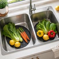 Kitchen Sink Mat 2 Pack Food Grade Rubber Sink Protector Mat Non Slip Easy to Clean Drain Mat for Kitchen Sink One Size