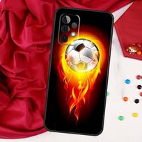 Fire Football Soccer Ball For Samsung Galaxy A15 A55 A53 A33 A35 A22 A32 A52 A54 A34 A14 A56 A36 A26 A16 A05 A06 Case For Samsung A12