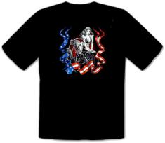 26 Ride US Custom Bike Rockabilly Harley Chopper Black T-Shirt -344- Unisex T-Shirt S įvairiaspalvis