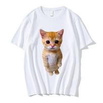 El Gato Meme Sad Crying Cat Munchkin Kitty Meme Trendy Graphic T-shirt Fashion Short Sleeve T-shirts Unisex Oversized Streetwear S įvairiaspalvis