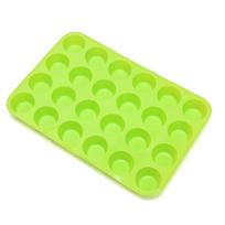 24 ertmių keptuvės padėklas, silikoninis mini keksiukų pyragas, kepimo indai, kepimo formelės, bandelės puodelis žalia
