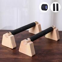 1 Pair Solid Wood Push Up Bar Street Fitness Home Exercise Equipment Push-up Rack  Floor 20cm