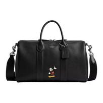 COACH Disney/Disney Joint Model 34 Mickey Mouse Compass Bag Calfskin Handbag Large Women's Black juoda