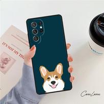 Corgi Dog and bubble tea phone case For Samsung Galaxy S24 S25 S23 S22 Ultra Note 10 20 Plus S20 S21 FE Cover For Note10 Pro(Plus)