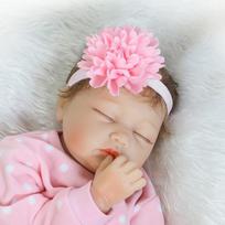 55 cm 22 Inch Reborn Baby Soft Silicone Vinyl Lifelike Sleeping Reborn Baby Doll Girl Newborn Doll Toy Real Life Child Cloth Body Doll