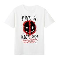 Genuine  High Quality Hero Deadpool Printed Men's And Women's Same T-Shirt Short Sleeve TopJacket S