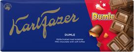 Pieninis šokoladas su karamelės gabaliukais,  KARL FAZER, Dumle, 180 g
