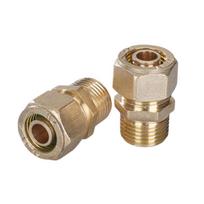 MINXI Copper Threaded Direct Connector for 1216 PEX-AL-PEX Pipe