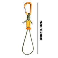 Heavy Duty Paracord Lanyard with Carabiner Clip Secure Keychain Strap for Water Bottle, Backpack & Outdoor Gear