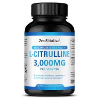 L-Citrulinas 3000mg Maisto papildas, L-Argininas, Azoto oksidas, 120 kapsulių 120 Capsules