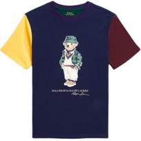 Polo Ralph Lauren Color Block Fitted Crew Neck Short Sleeve T-Shirt Kids tops Navy-Blue 323905258-002 L