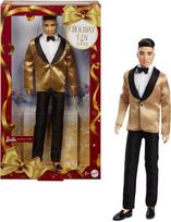 Barbie Holiday Ken Black Hair Signature BLACK Doll House for Ages Gold JGN83 Dress-Up & 6+