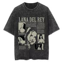 Lana Del Rey Ldr Vintage Wash Graphic Print T Shirt Retro Style Short Sleeve TShirt Unisex Women Hip Hop Oversized Tees Streetwear S