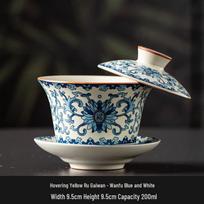 Qiwei Ru Kiln Anti-Scald Ceramic Gaiwan